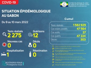 Coronavirus au Gabon&nbsp;: point journalier du 13 mars 2022